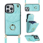 Quilted Crossbody iPhone Case with Ring Stand