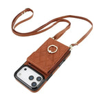 Quilted Crossbody iPhone Case with Ring Stand