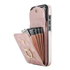 Quilted Crossbody iPhone Case with Ring Stand