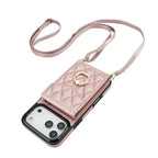 Quilted Crossbody iPhone Case with Ring Stand