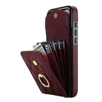 Quilted Crossbody iPhone Case with Ring Stand