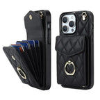 Quilted Crossbody iPhone Case with Ring Stand