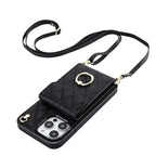 Quilted Crossbody iPhone Case with Ring Stand