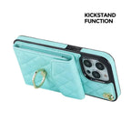 Quilted Crossbody iPhone Case with Ring Stand