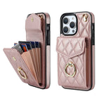 Quilted Crossbody iPhone Case with Ring Stand