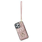 Quilted Crossbody iPhone Case with Ring Stand