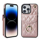 Quilted Crossbody iPhone Case with Ring Stand