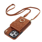 Quilted Crossbody iPhone Case with Ring Stand