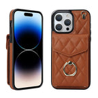 Quilted Crossbody iPhone Case with Ring Stand