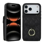 Quilted Crossbody iPhone Case with Ring Stand