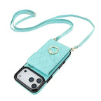 Quilted Crossbody iPhone Case with Ring Stand