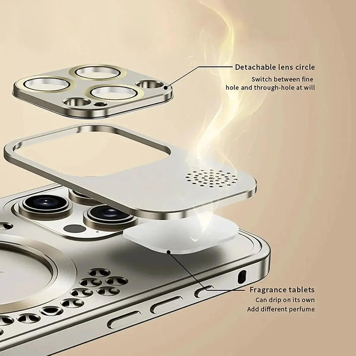 Hollow Dot Pattern MagSafe iPhone Case