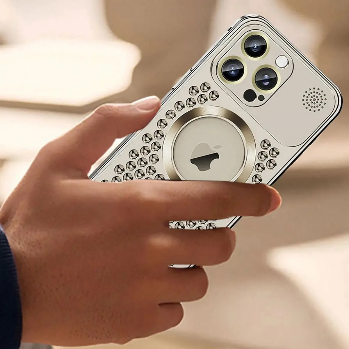 Hollow Dot Pattern MagSafe iPhone Case