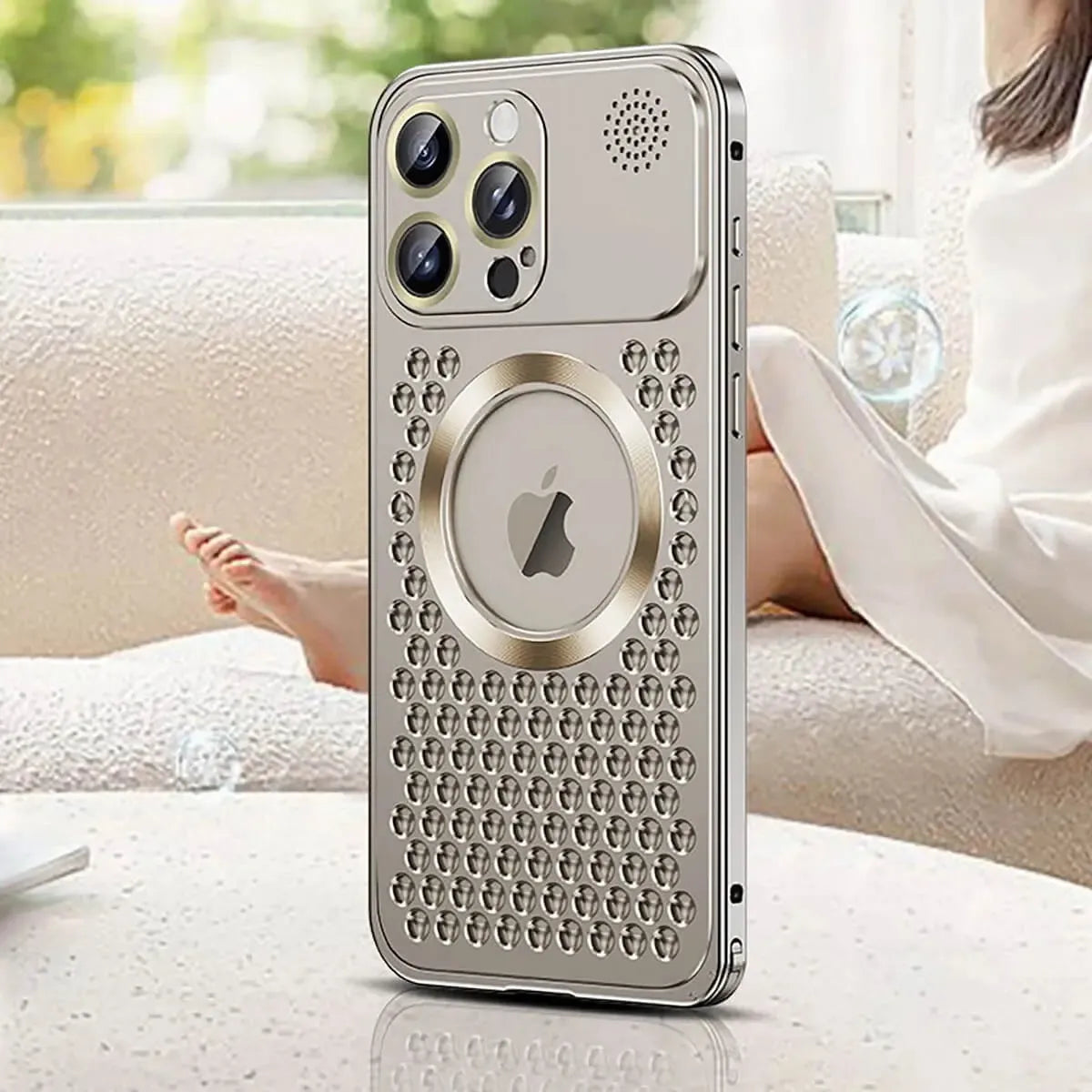 Hollow Dot Pattern MagSafe iPhone Case
