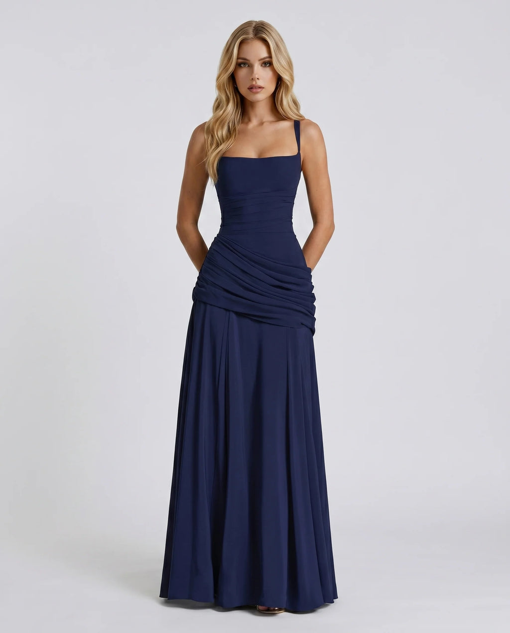 Runa Ruched Square Neck Maxi Dress_5