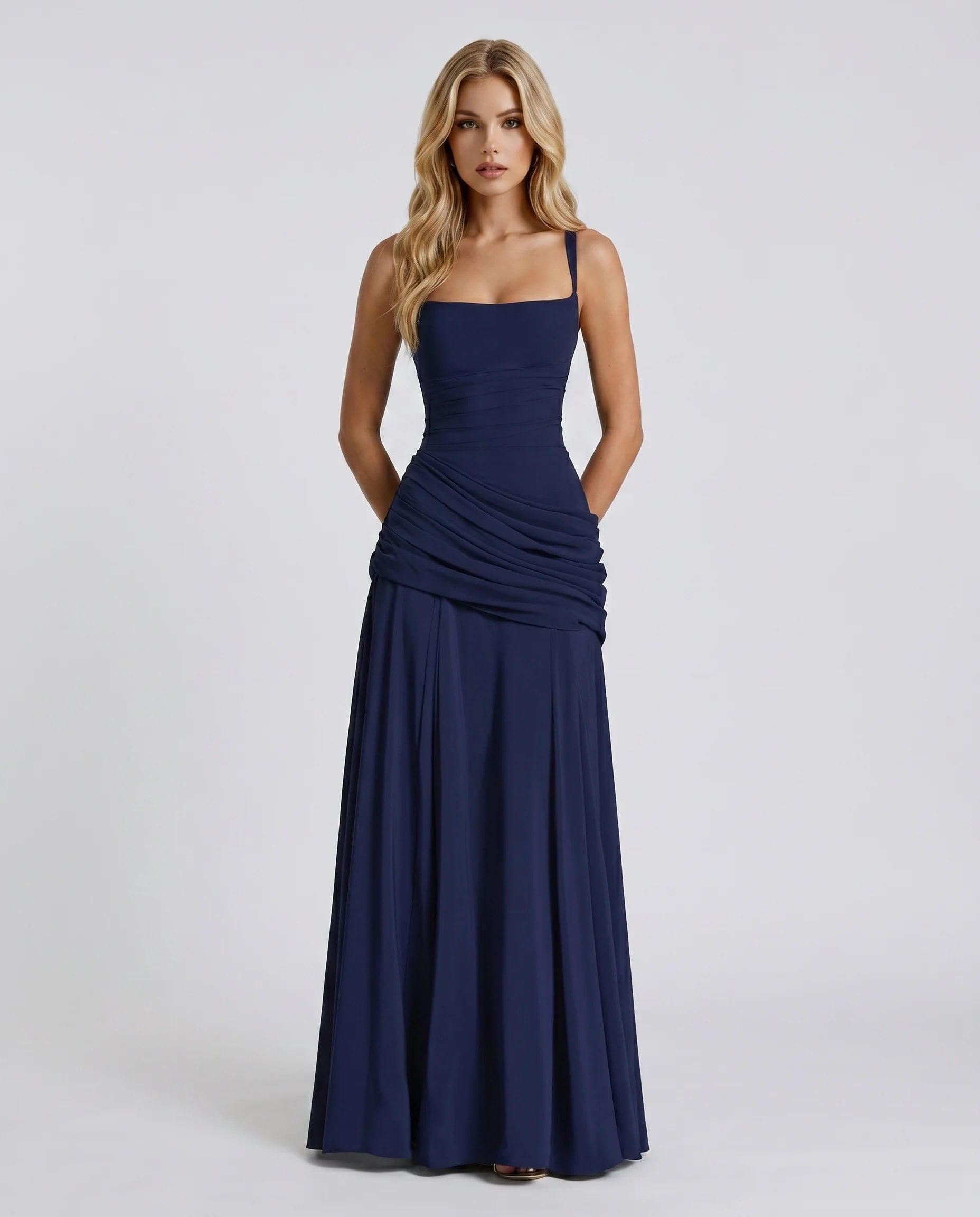 Runa Ruched Square Neck Maxi Dress_5