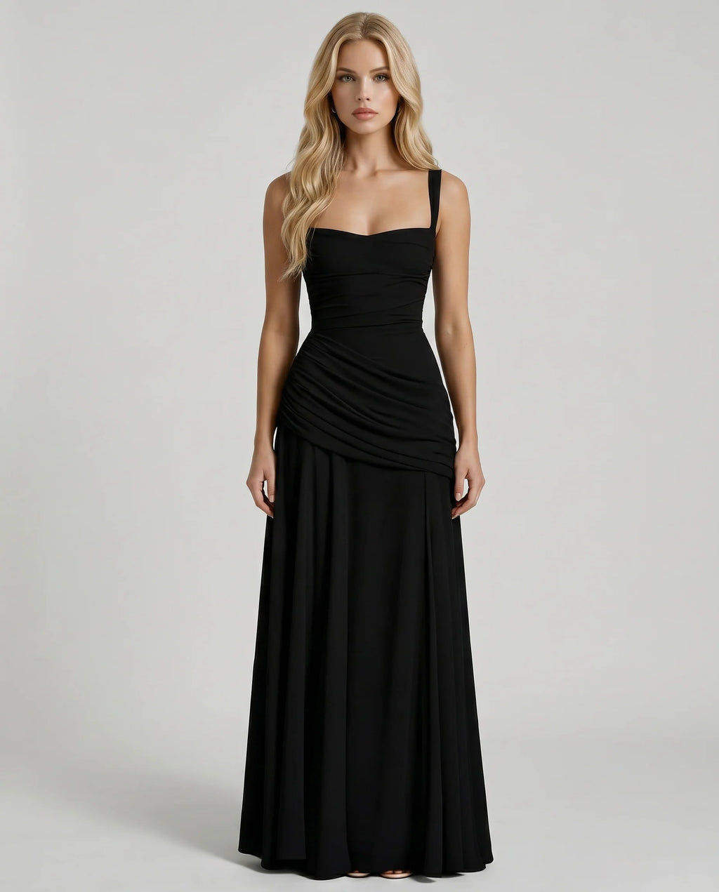 Runa Ruched Square Neck Maxi Dress_7
