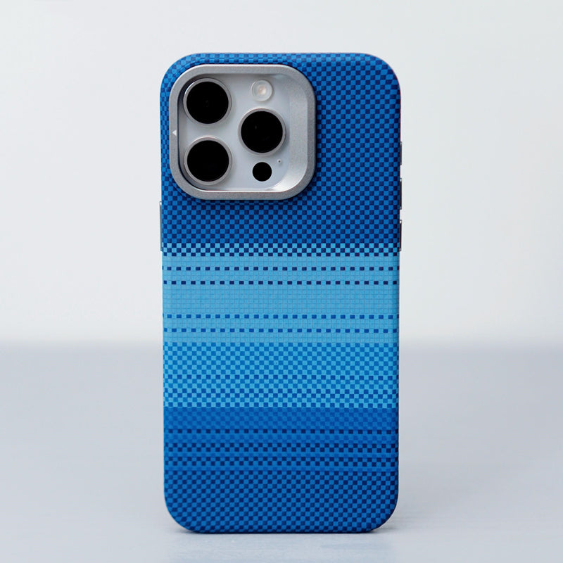 Pixel Checkered Weave iPhone Case