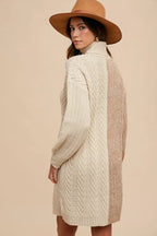 Amber Colorblock Turtleneck Sweater Dress_2