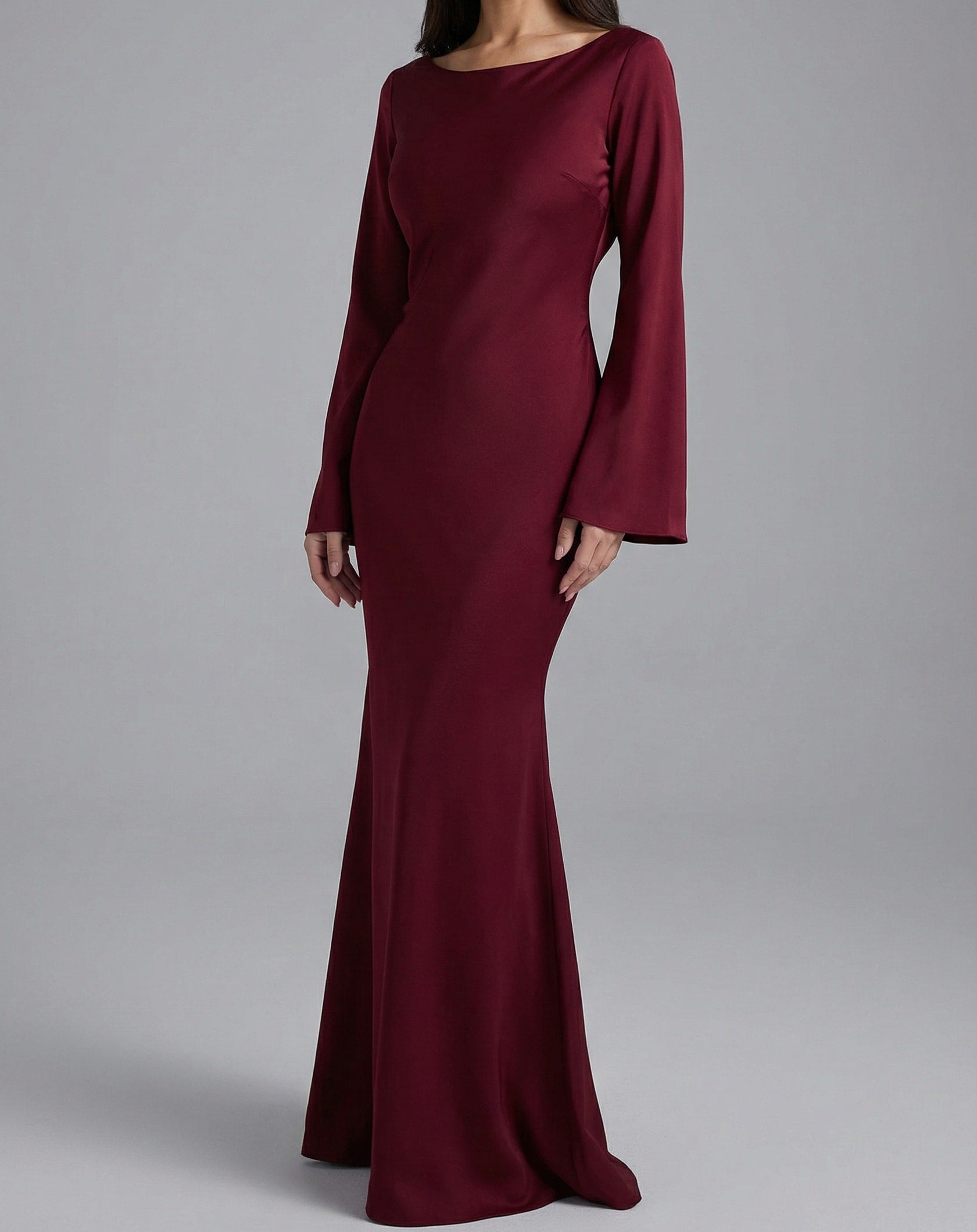 Lieke Long Sleeve Satin Maxi Dress_1
