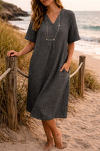 Gesa Relaxed Fit Kaftan Midi Dress_3