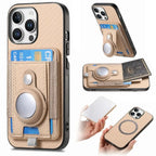 Carbon Fiber MagSafe iPhone Case with Card Wallet