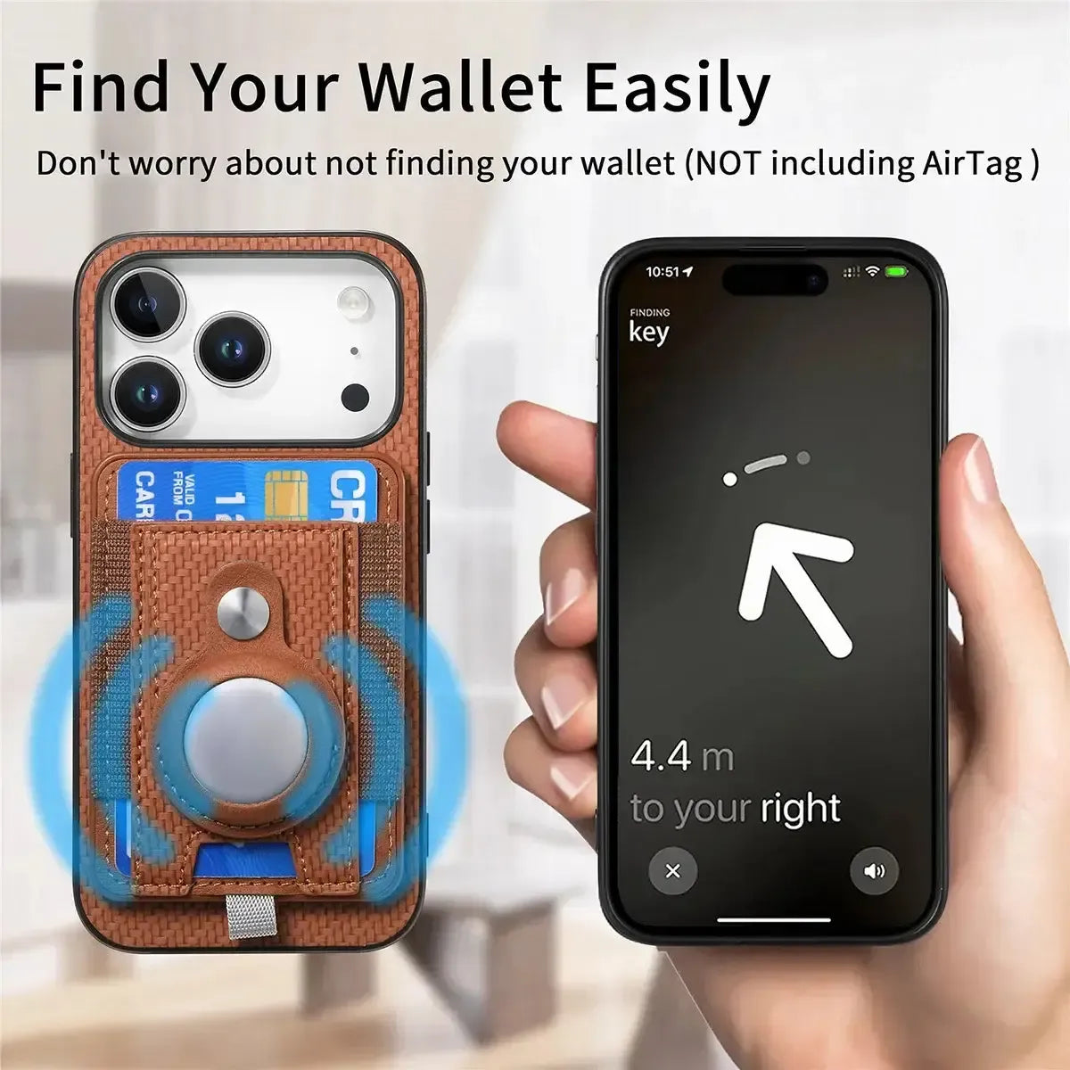 Carbon Fiber MagSafe iPhone Case with Card Wallet