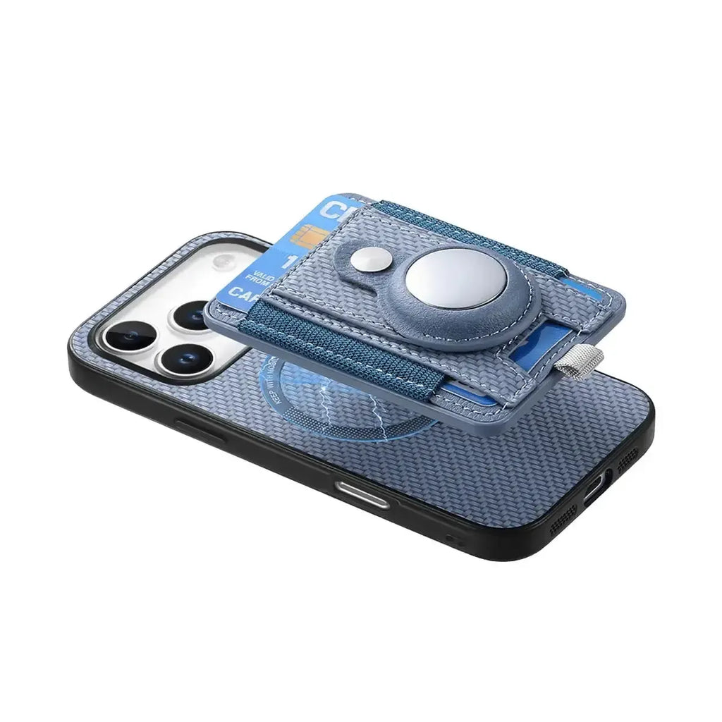 Carbon Fiber MagSafe iPhone Case with Card Wallet