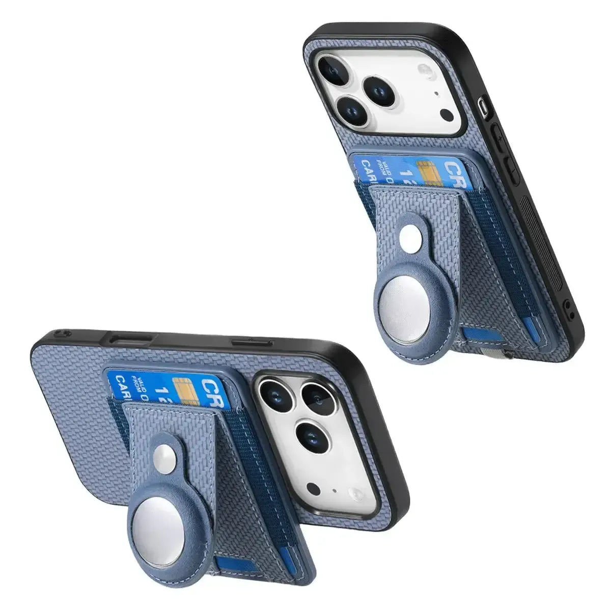 Carbon Fiber MagSafe iPhone Case with Card Wallet