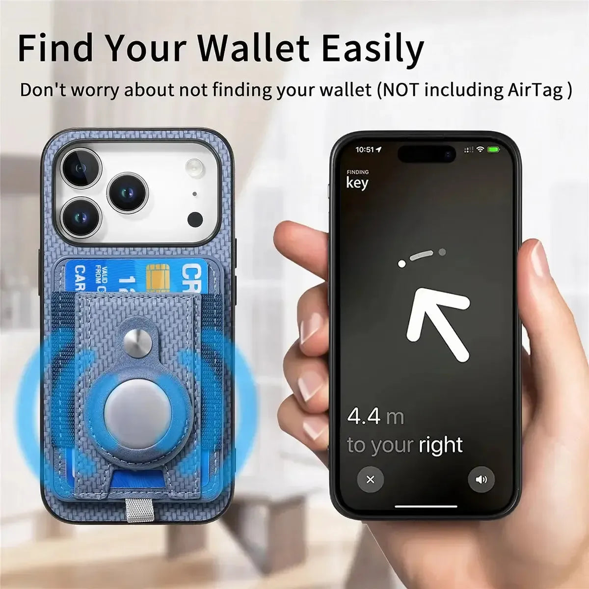 Carbon Fiber MagSafe iPhone Case with Card Wallet