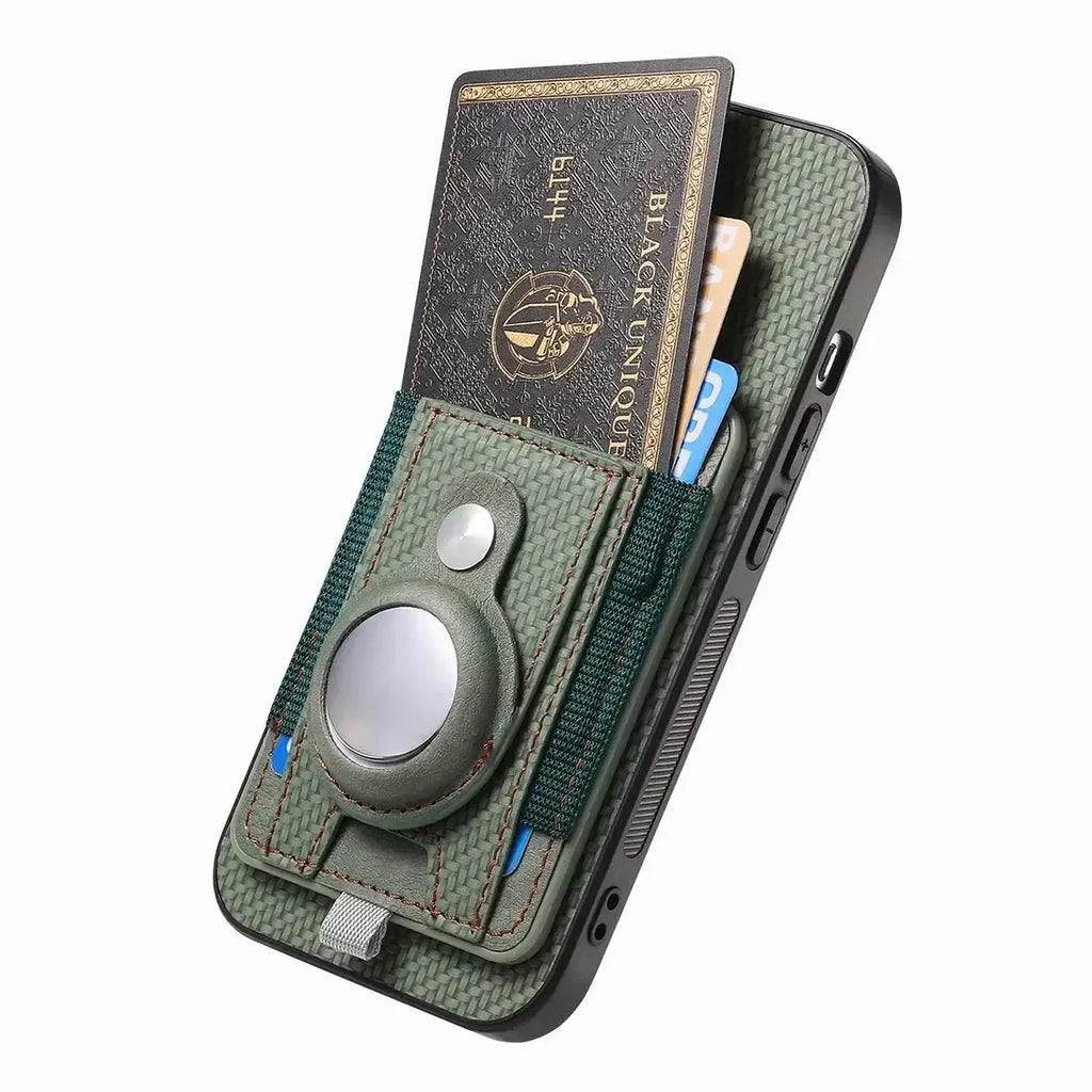 Carbon Fiber MagSafe iPhone Case with Card Wallet