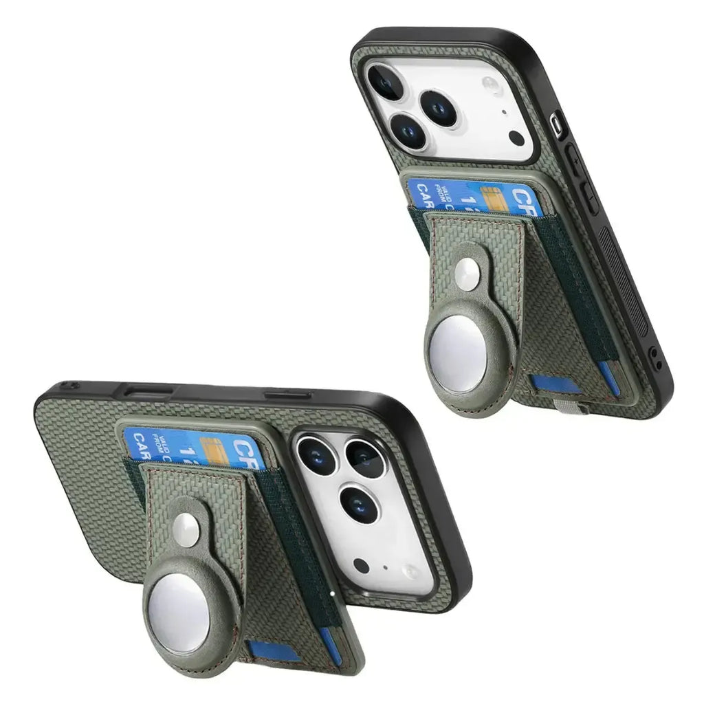 Carbon Fiber MagSafe iPhone Case with Card Wallet