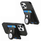 Carbon Fiber MagSafe iPhone Case with Card Wallet