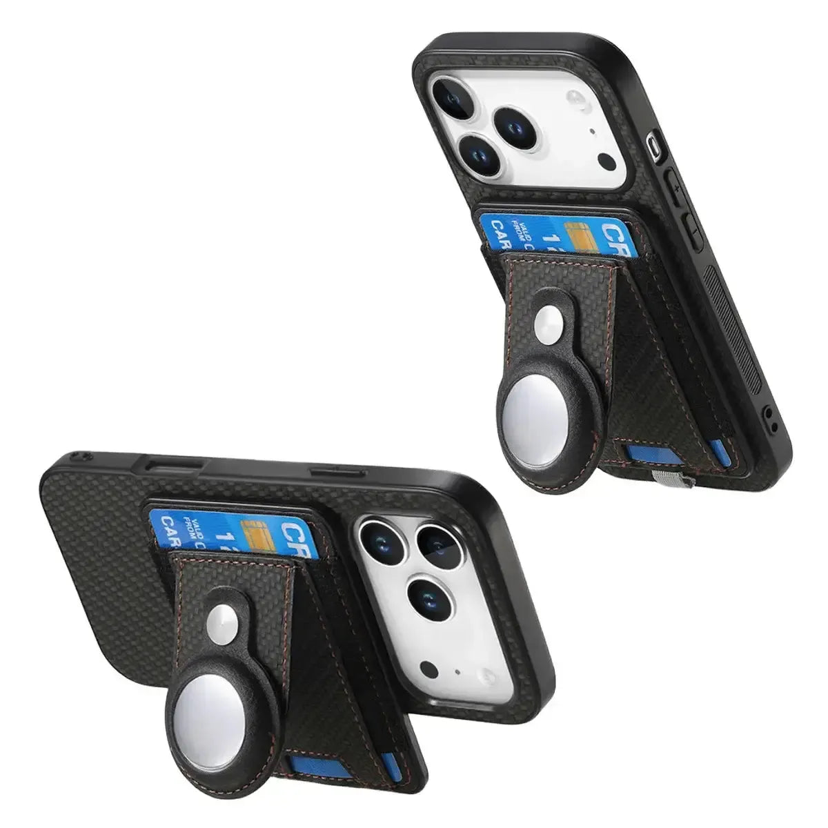 Carbon Fiber MagSafe iPhone Case with Card Wallet