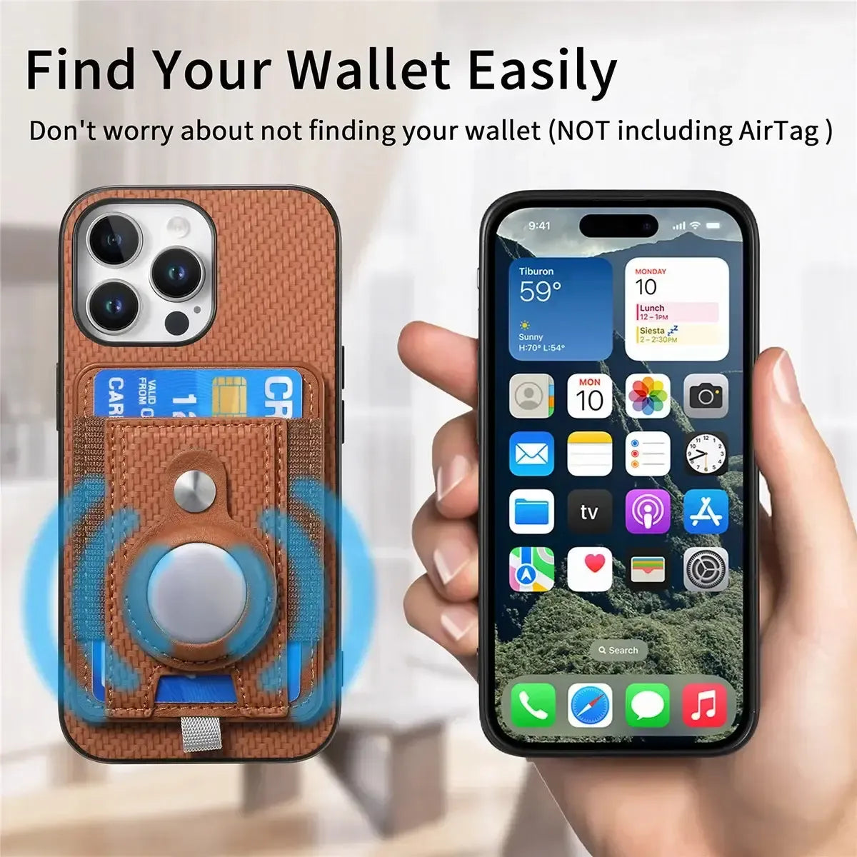 Carbon Fiber MagSafe iPhone Case with Card Wallet