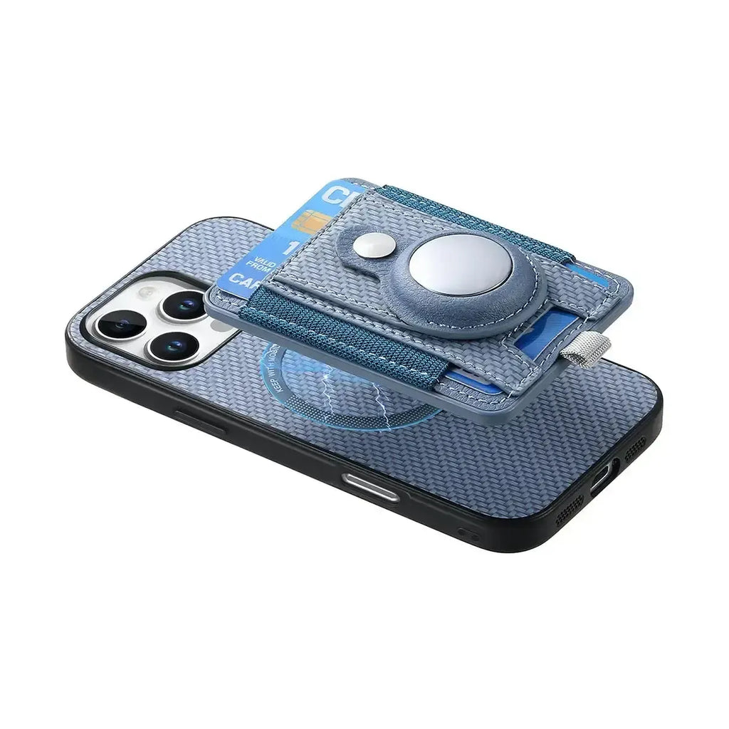 Carbon Fiber MagSafe iPhone Case with Card Wallet