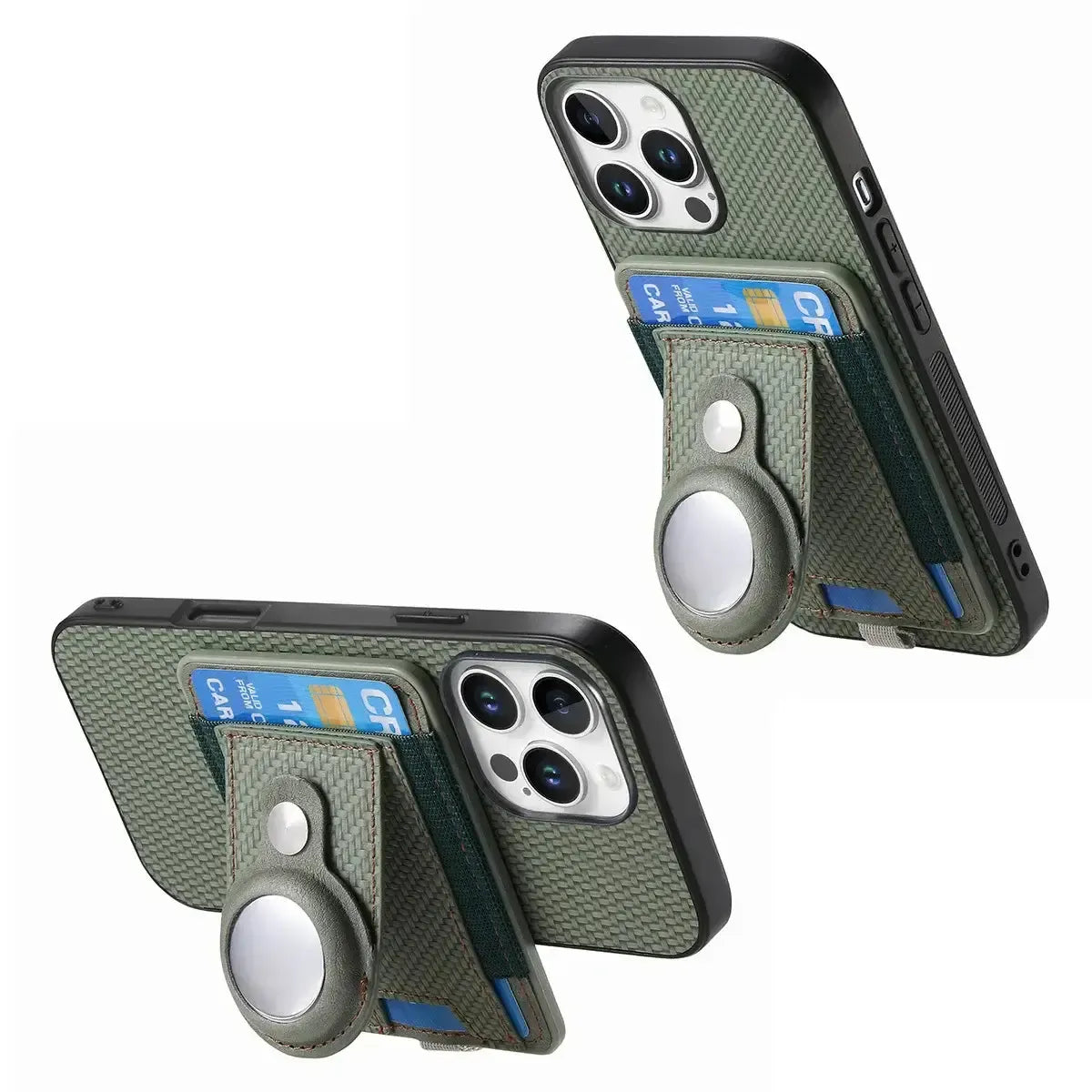 Carbon Fiber MagSafe iPhone Case with Card Wallet