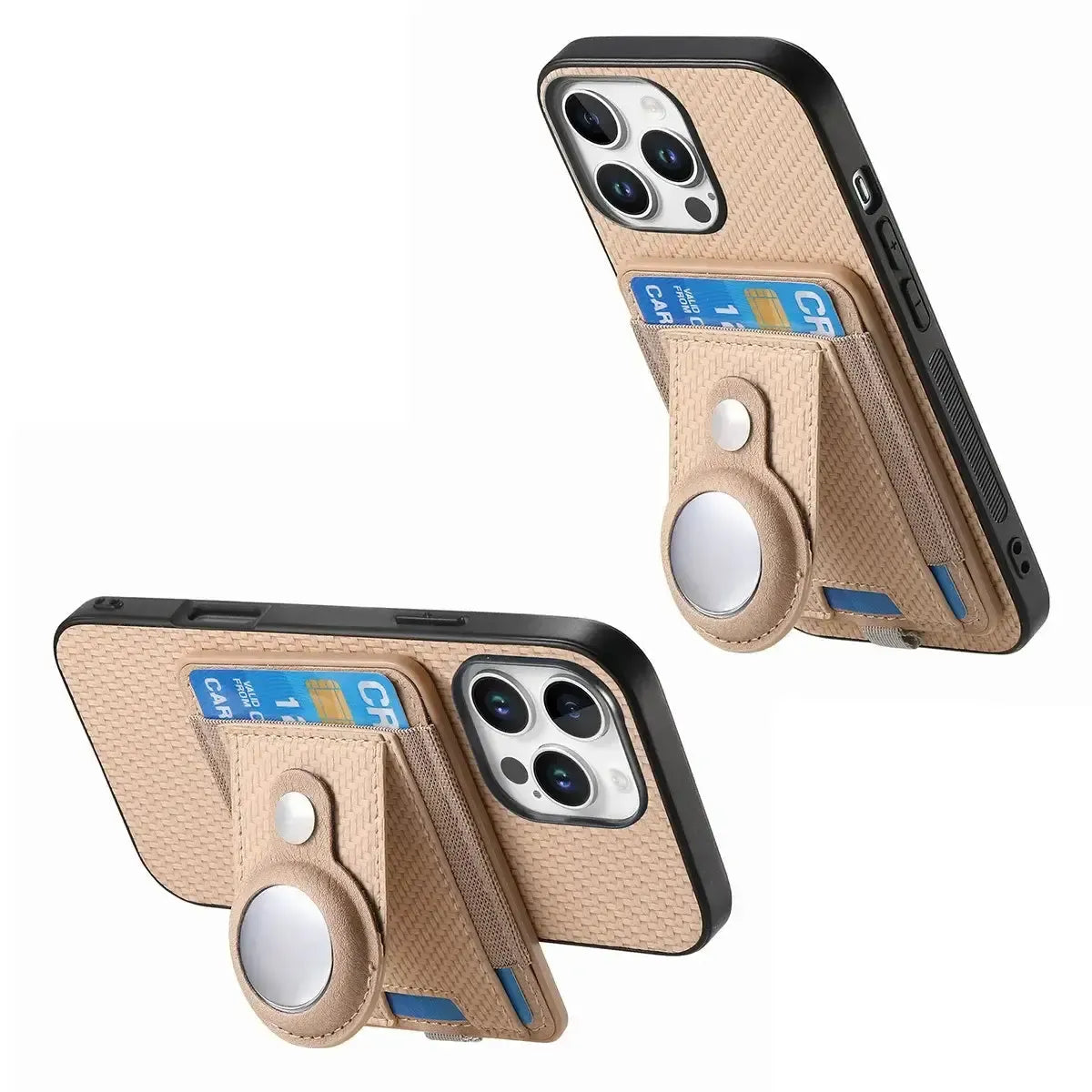 Carbon Fiber MagSafe iPhone Case with Card Wallet