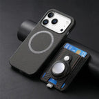 Carbon Fiber MagSafe iPhone Case with Card Wallet