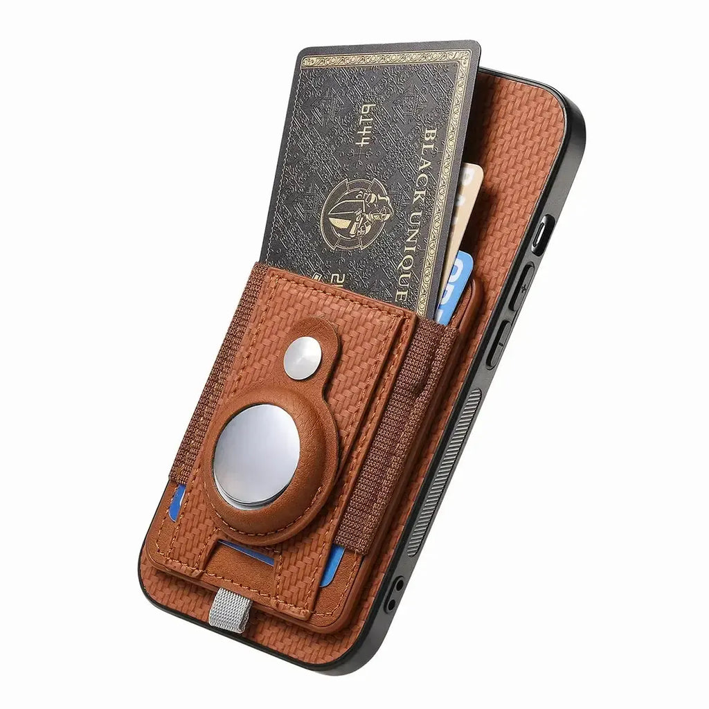 Carbon Fiber MagSafe iPhone Case with Card Wallet