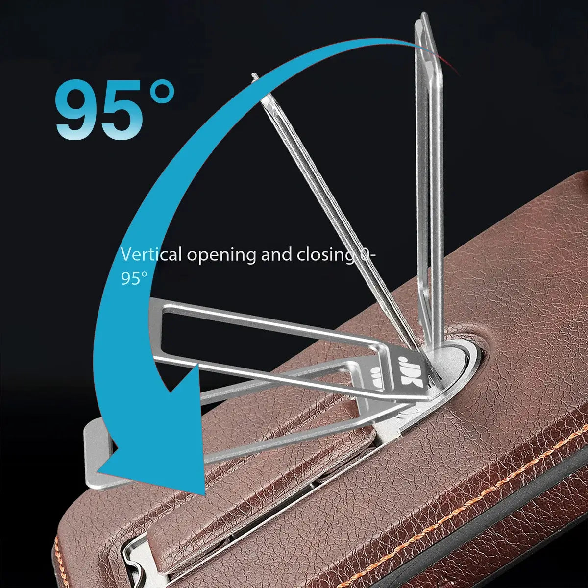 Leather iPhone Case with Built In Metal Kickstand