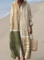 Hala Relaxed Printed Midi Dress_5