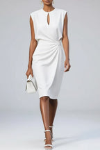 Thalia Ruched Keyhole Midi Dress_3