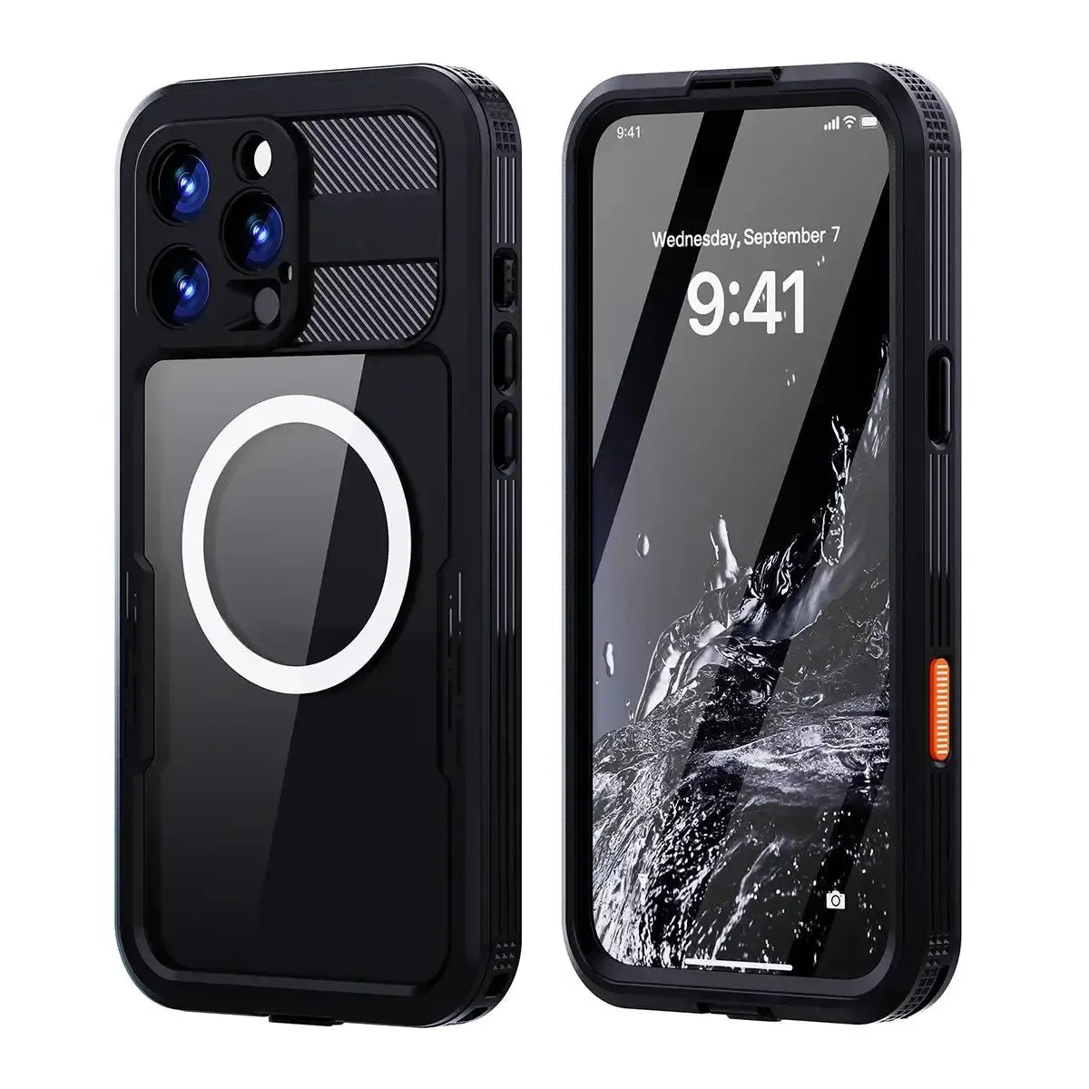 Heavy Duty Clear Back MagSafe iPhone Case