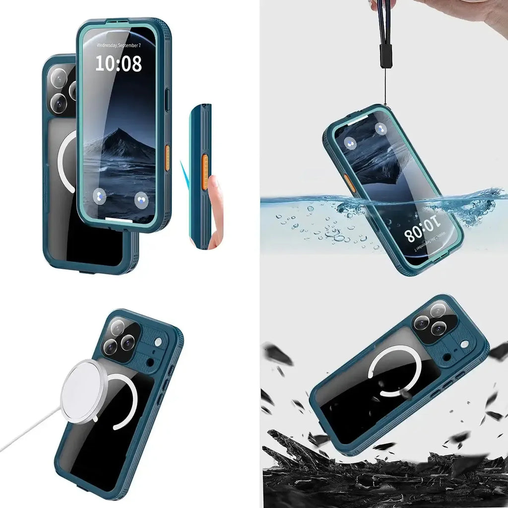 Heavy Duty Clear Back MagSafe iPhone Case