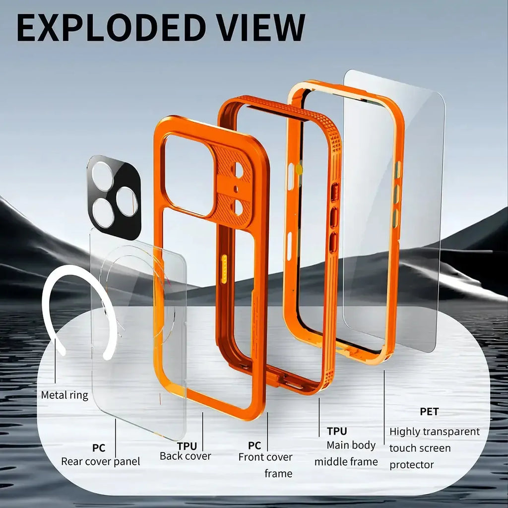 Heavy Duty Clear Back MagSafe iPhone Case