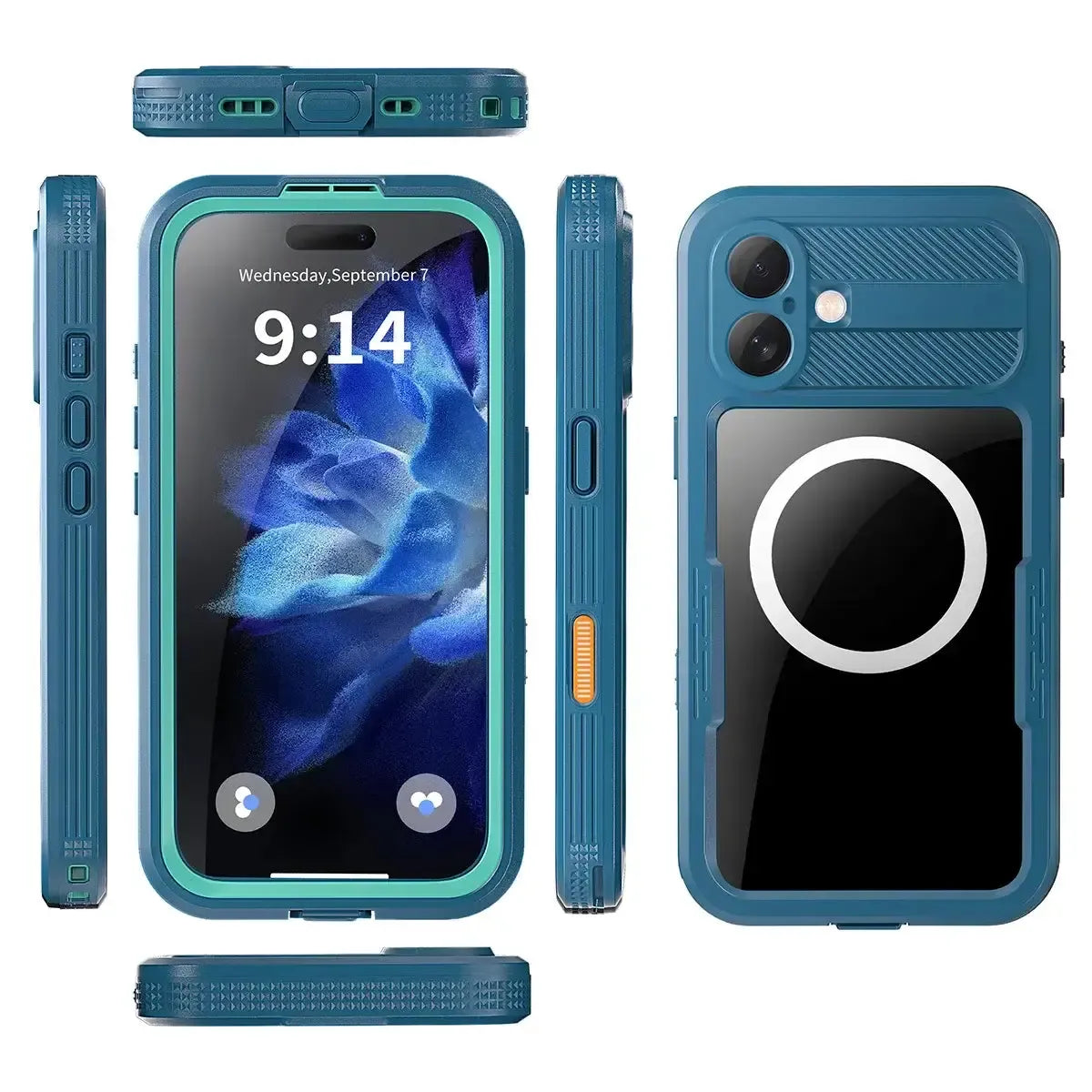 Heavy Duty Clear Back MagSafe iPhone Case