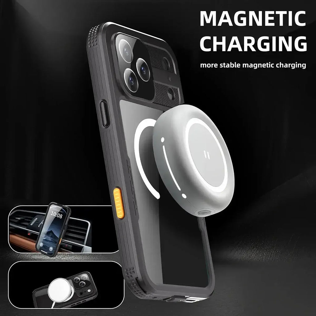 Heavy Duty Clear Back MagSafe iPhone Case