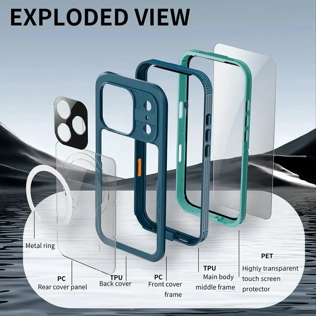 Heavy Duty Clear Back MagSafe iPhone Case