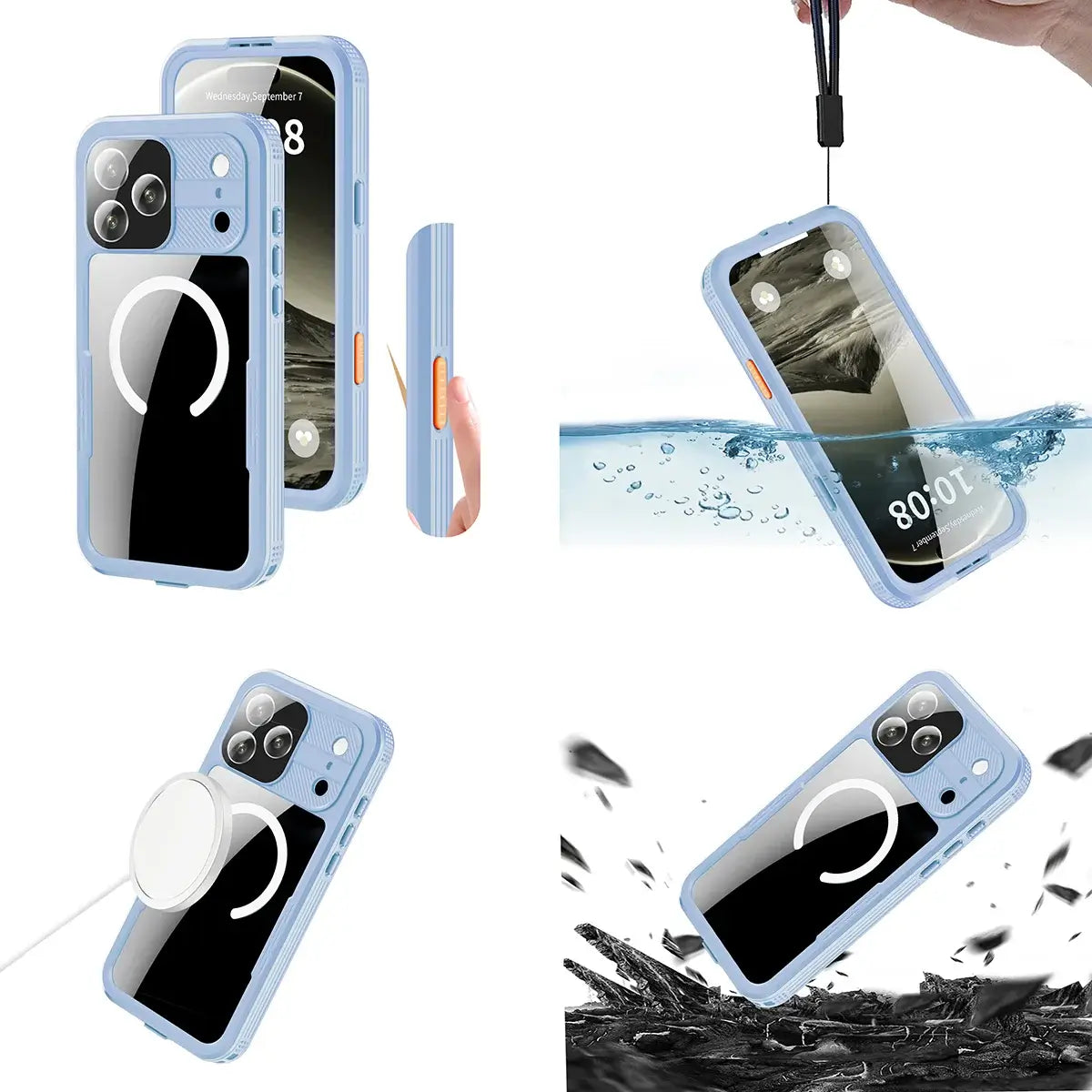 Heavy Duty Clear Back MagSafe iPhone Case